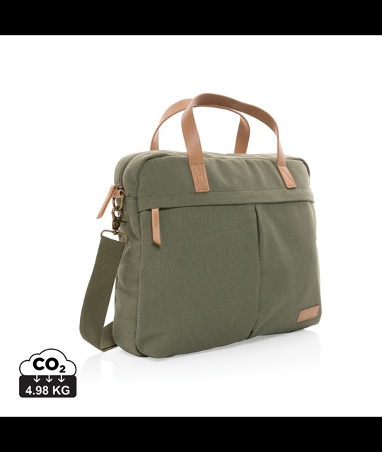 Impact AWARE™ 16 oz. recycled canvas laptop bag