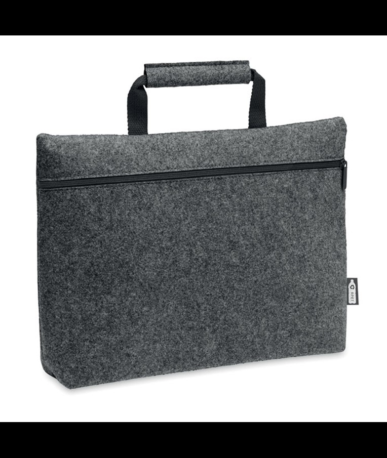 TAPLA - RPET felt zippered laptop bag