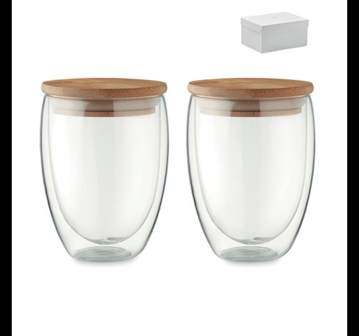 TIRANA SET - Set 2 kozarcev 350 ml v škatli