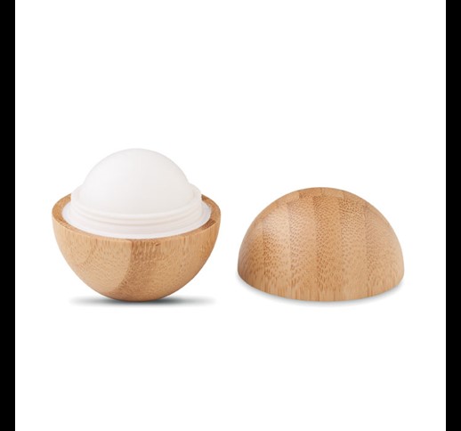 SOFT LUX - Lip balm in round bamboo case