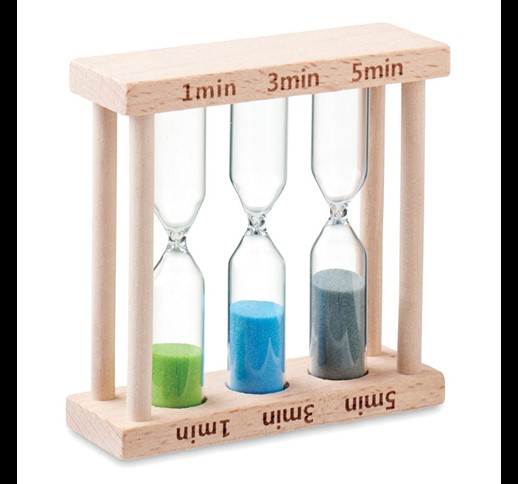 EI - Set of 3 wooden sand timer
