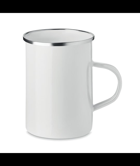 SILVER - Kovinska skodelica s plastjo emajla