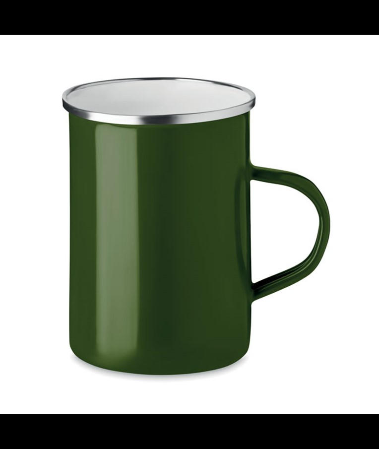 SILVER - Metal mug with enamel layer