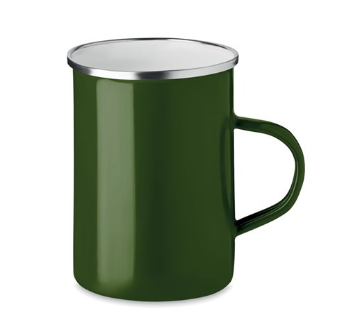 SILVER - Metal mug with enamel layer