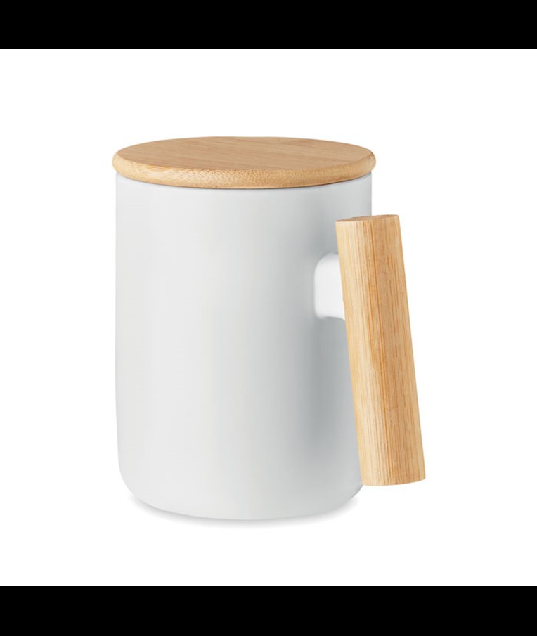 MAJEST - Porcelain mug with lid 380 ml