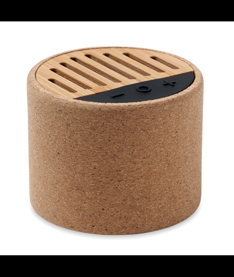 ROUND + - Round cork wireless speaker