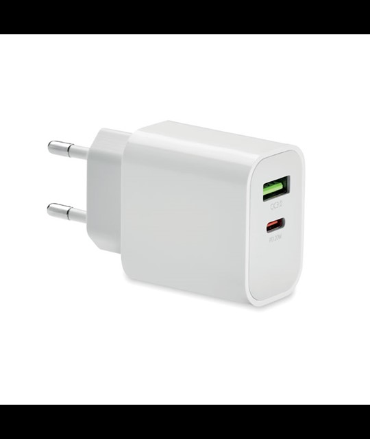 PORT - 18W 2-portni USB polnilec EU vtič