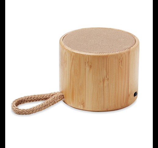 COOL - Round bamboo wireless speaker