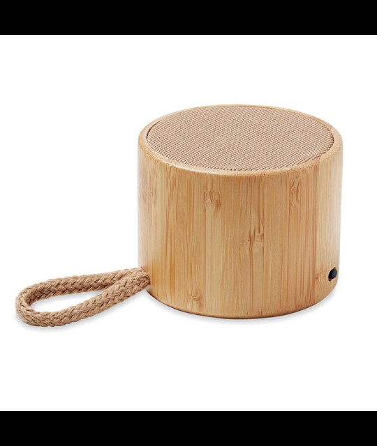 COOL - Round bamboo wireless speaker