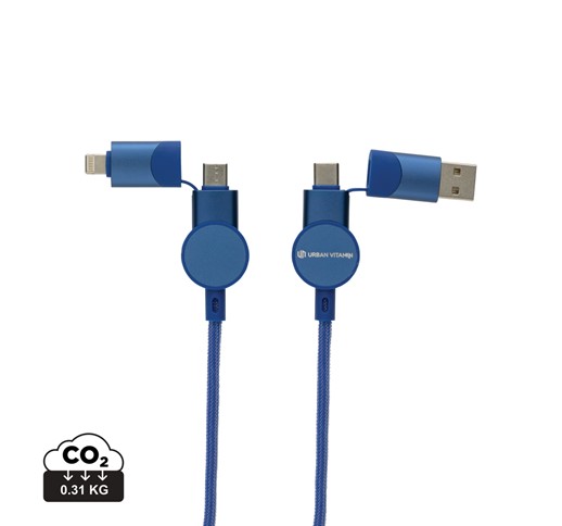 Oakland RCS recycled plastic 6-in-1 fast charging 45W cable