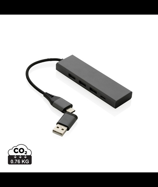 Terra RCS pesto iz recikliranega aluminija s 3 vrati USB