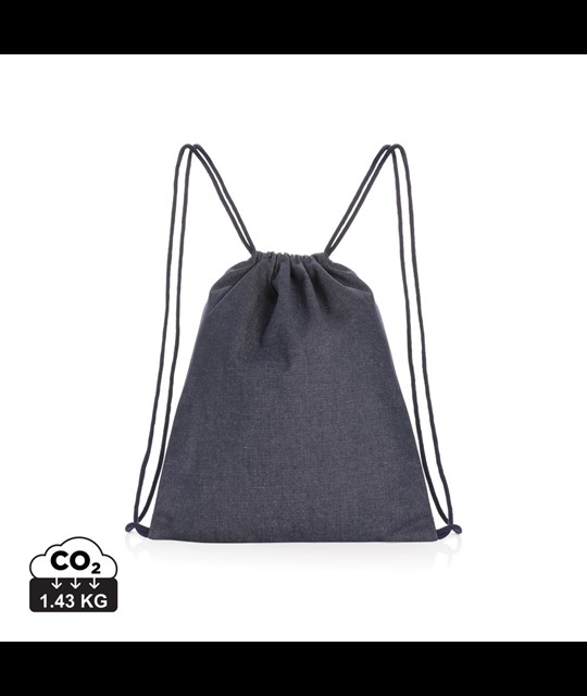 Impact AWARE™ recycled denim drawstring backpack