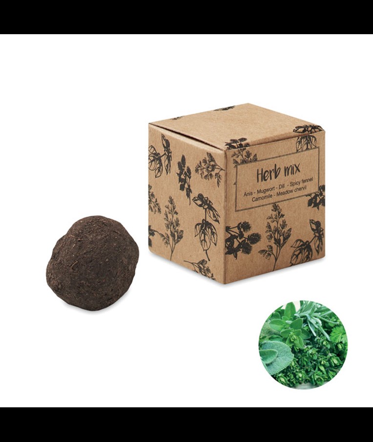 BOMBI III - Herb seed bomb in carton box