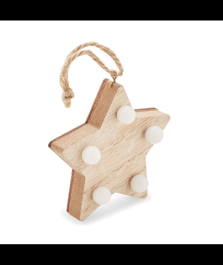 LALIE - Wooden weed star with lights