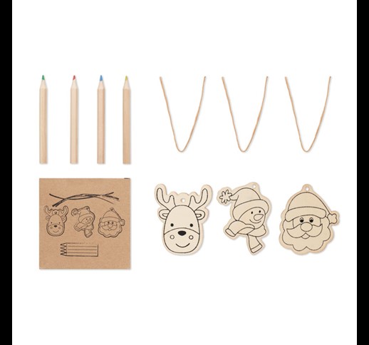 FUNCOOL - Drawing wooden ornaments set