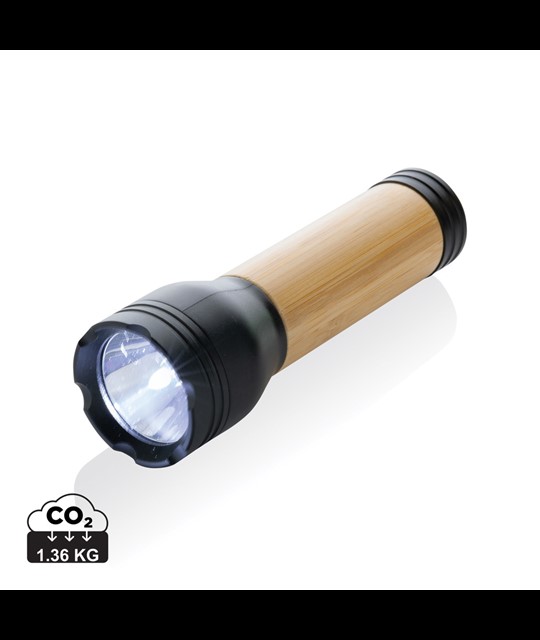 Lucid 3W svetilka iz reciklirane plastike in bambusa s certifikatom RCS