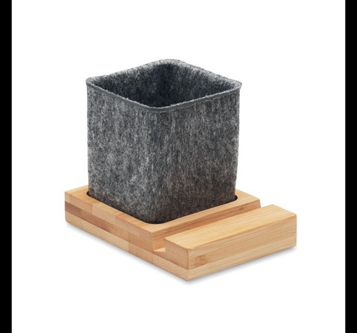 OROSTAN - RPET felt pen pot phone stand