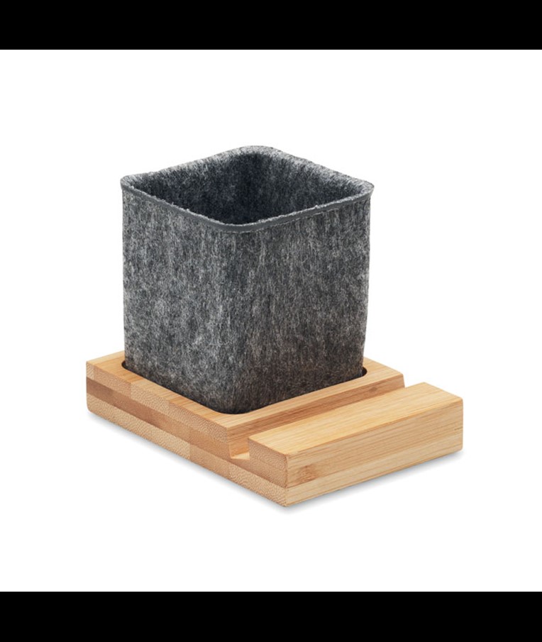 OROSTAN - RPET felt pen pot phone stand