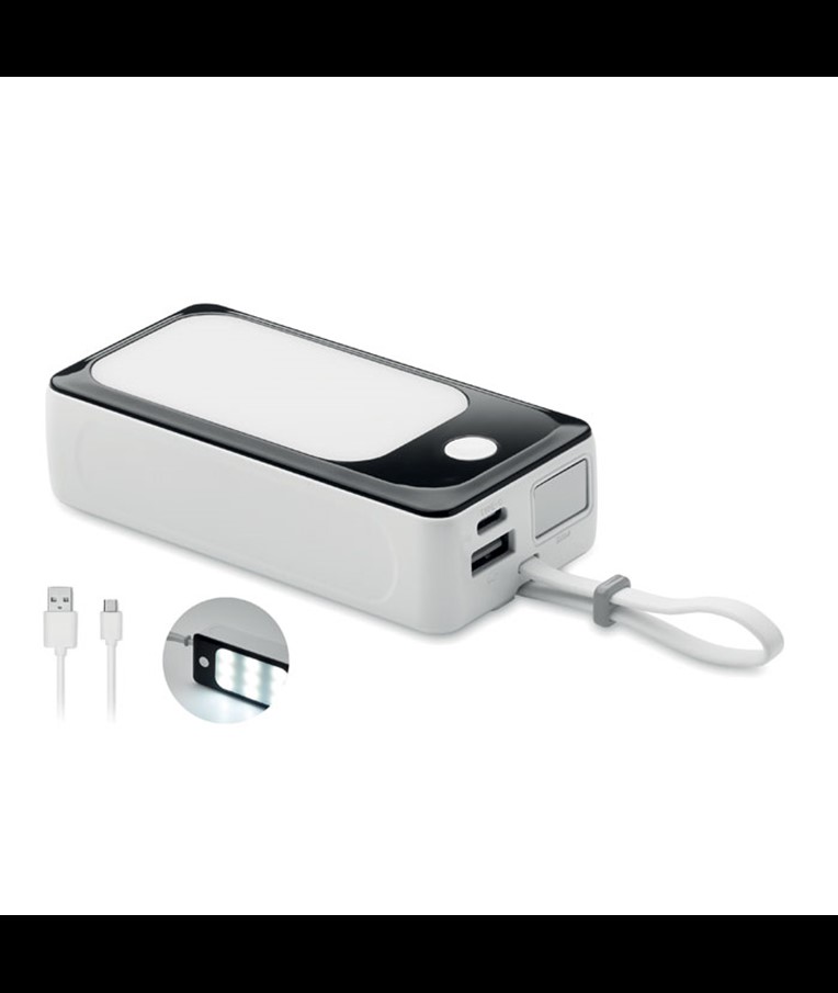 POWLIGHT + - 10000 mAh power bank with COB