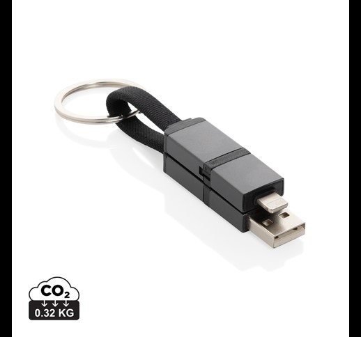 Kabel za hitro polnjenje 4 v 1 60 W iz recikliranega aluminija Terra