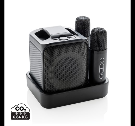 Singvibe RCS recycled plastic karaoke set with double mic