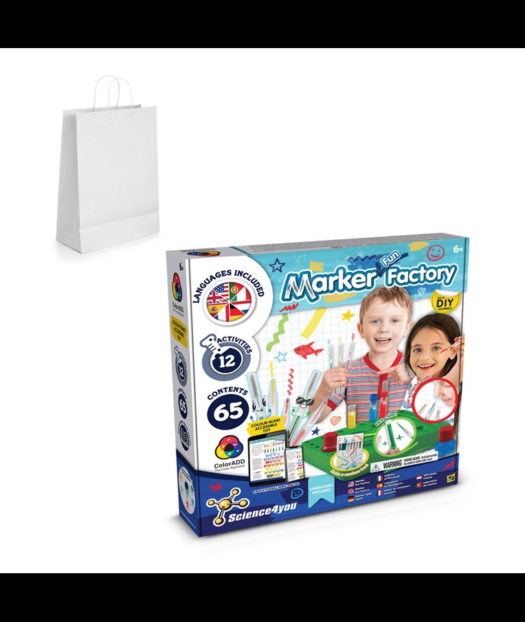 DIY Pen Factory Kit III. Educational kit supplied with a kraft paper gift bag (100 g/m²)