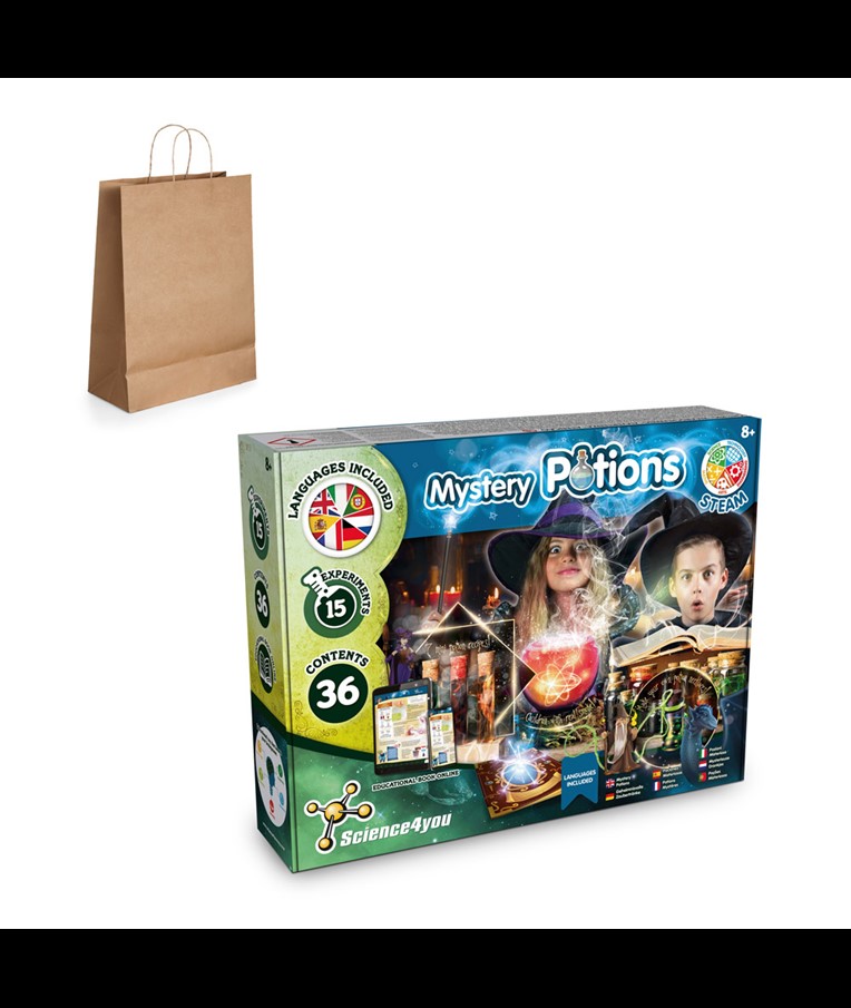 Mystery Potions Kit III. Educational kit supplied with a kraft paper gift bag (115 g/m²)
