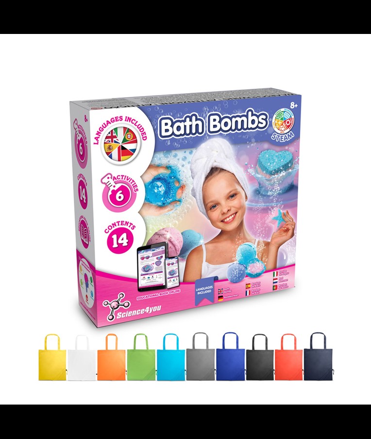 Bath Bombs Kit V. Educational toy supplied with a 190T folding gift bag