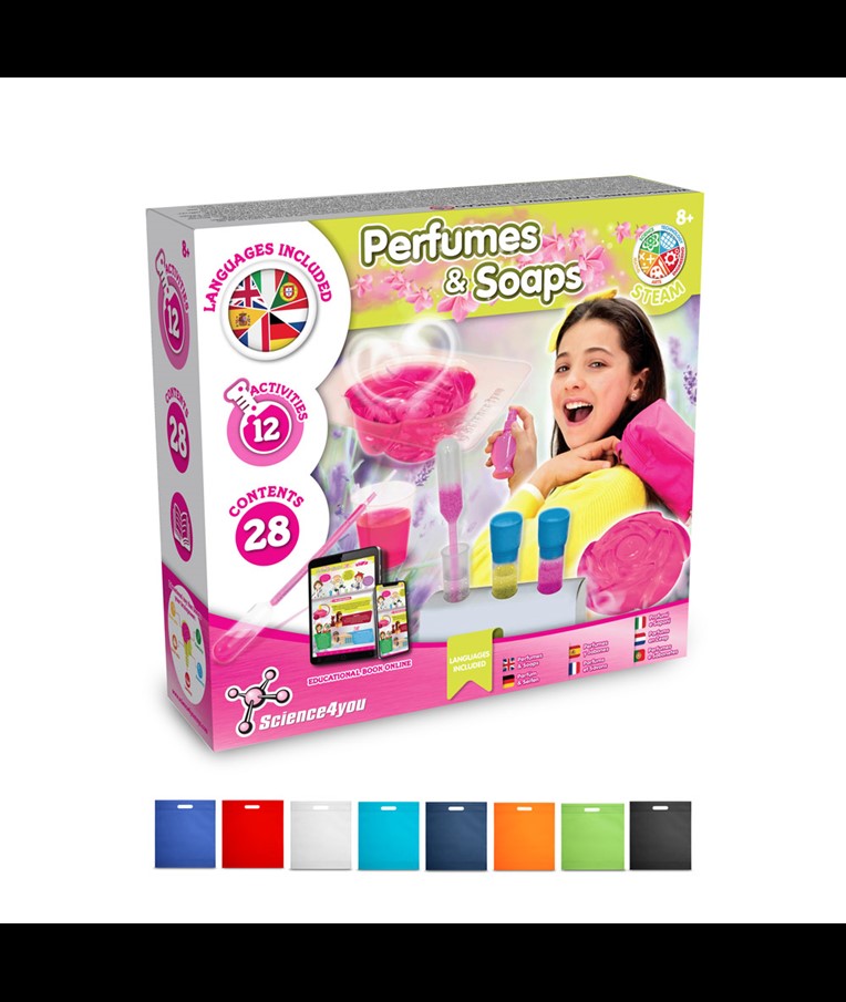 Perfume & Soap Factory Kit IV. Educational game supplied with a non-woven gift bag (80 g/m²)