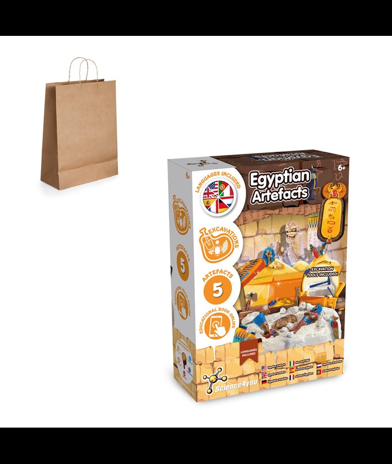 Ancient Egypt Excavation Kit III. Educational game supplied with a kraft paper gift bag (115 g/m²)