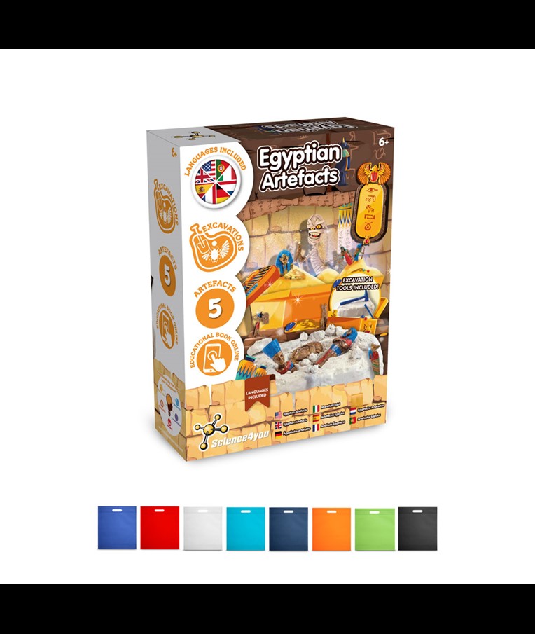 Ancient Egypt Excavation Kit IV. Educational game supplied with a non-woven gift bag (80 g/m²)
