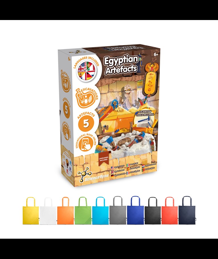 Ancient Egypt Excavation Kit V. Educational game supplied with a 190T folding gift bag