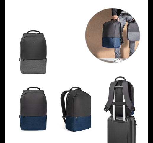 GENOA BPACK. Anti-theft backpack in 600D high-density recycled polyester