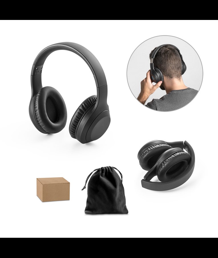 BETTENCOURT. Foldable wireless headphones with ANC and 15h of autonomy on recycled ABS (100% rABS)