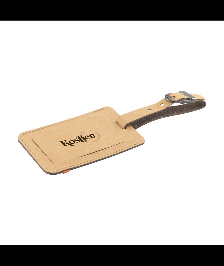 Recycled Leather Luggage Tag