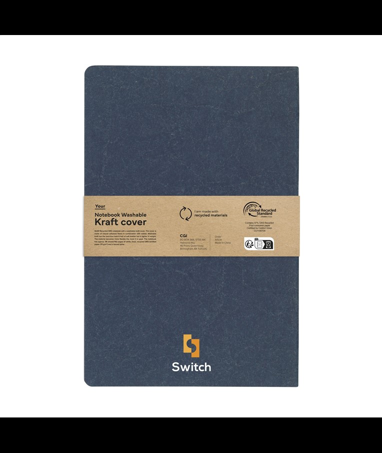 Paper Notebook GRS Washable Kraft Cover A5