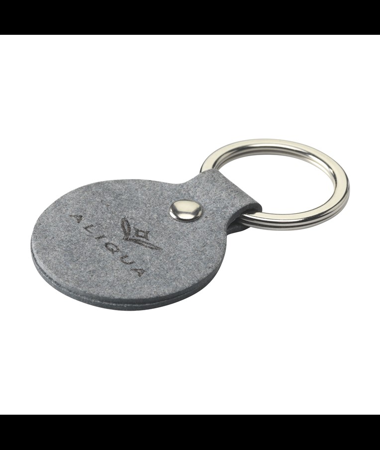 Recycled Denim Textile Keyring Round