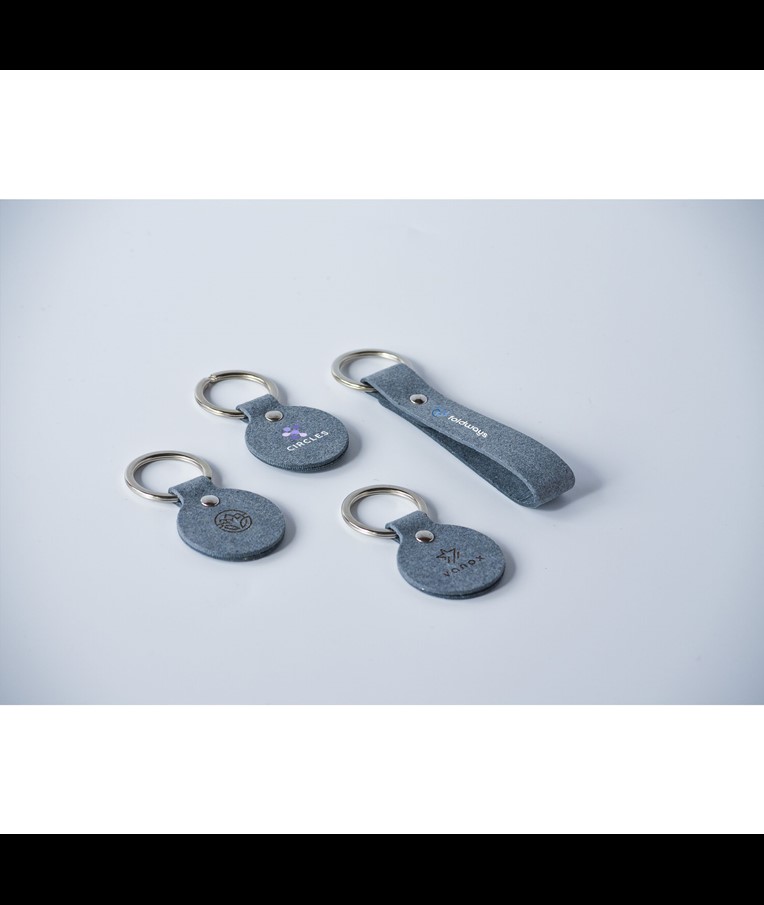 Recycled Denim Textile Keyring