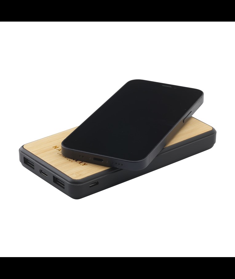 Boru Bamboo RCS Recycled ABS Powerbank Wireless Charger