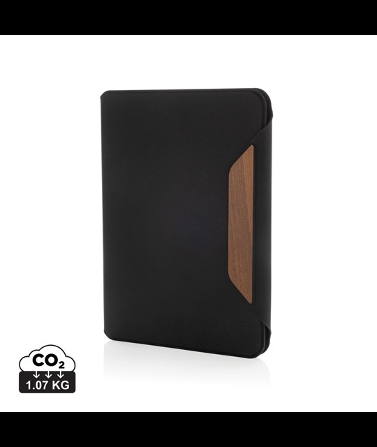 Teri AWARE™ RPET and walnut A5 portfolio