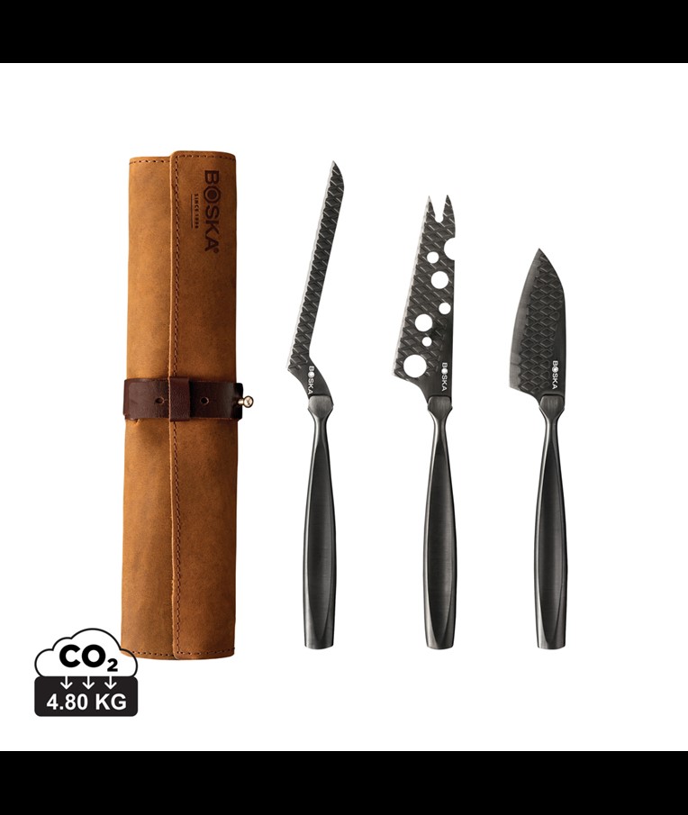 BOSKA Cheese Knife Set Monaco+ Black