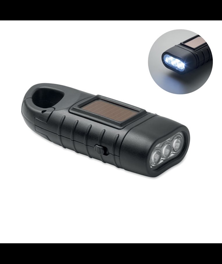 SLUZ - Solar torch with dynamo crank