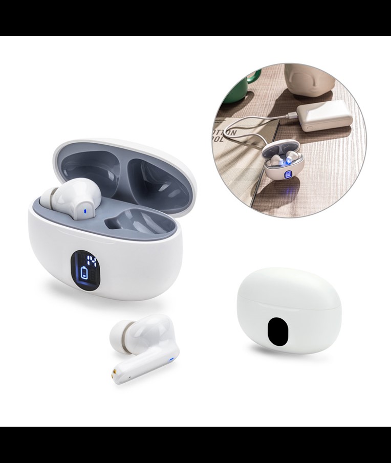 CAETANO. Wireless earphones with 4 hours of battery life on recycled ABS (100% rABS)