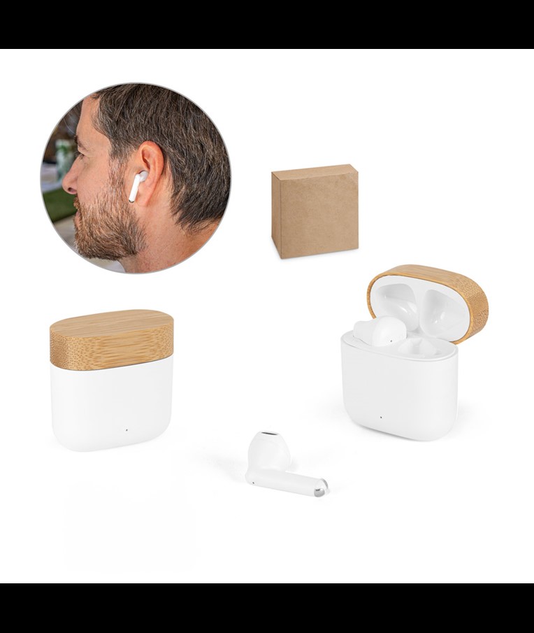 COBAIN. Wireless headphones with 5h of autonomy in recycled ABS (100% rABS) and bamboo