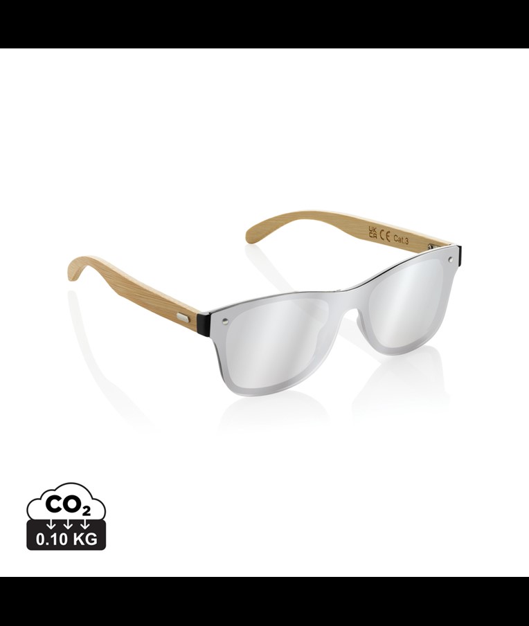 Prism RCS recycled plastic sunglasses with bamboo frame