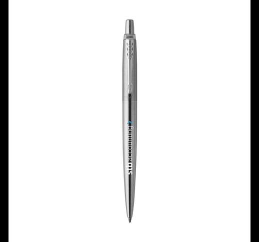 Parker Jotter Steel Ballpoint Pen - Blue Ink