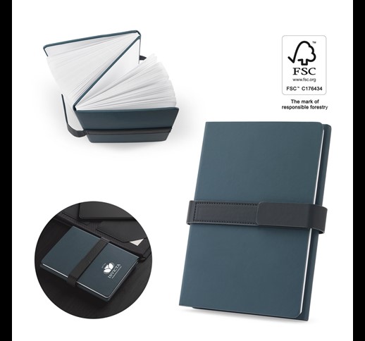 SANDERSON. A5 notepad with two side: lined pages and plain pages