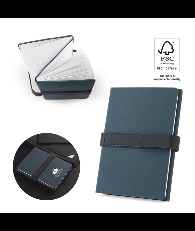 SANDERSON. A5 notepad with two side: lined pages and plain pages