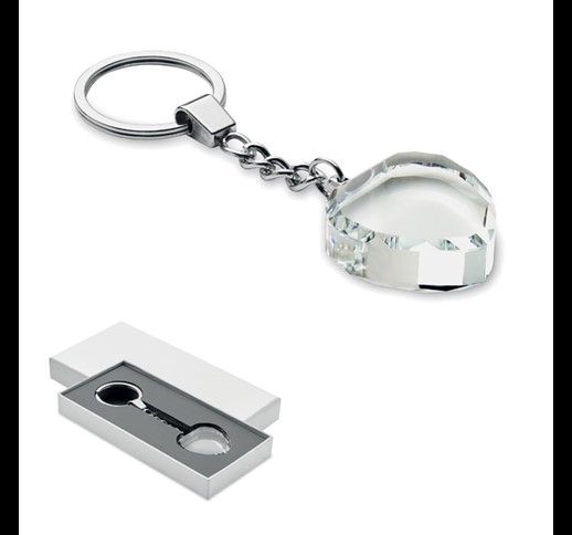 HEARTWARD - Glass heart award key ring