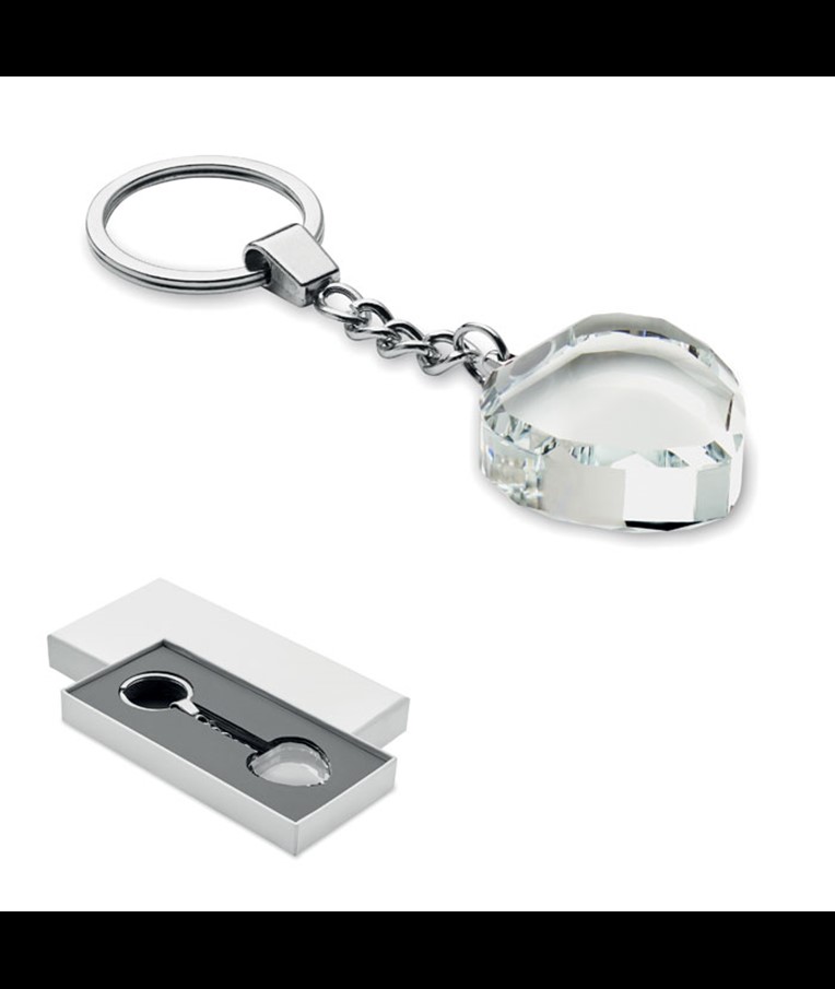 HEARTWARD - Glass heart award key ring